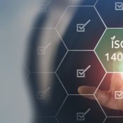 ISO 14001 environmental management certification interface highlighting revision updates