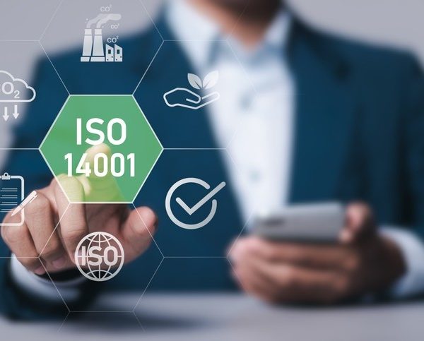 ISO 14001 environmental compliance icons representing preparation and implementation